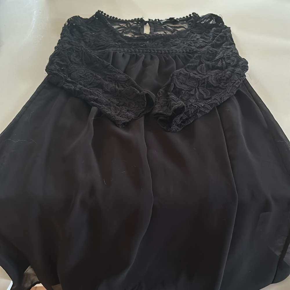 Black long sleeve with lace